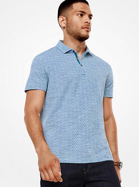 Michael Kors Mens Dot Cotton Polo Shirt