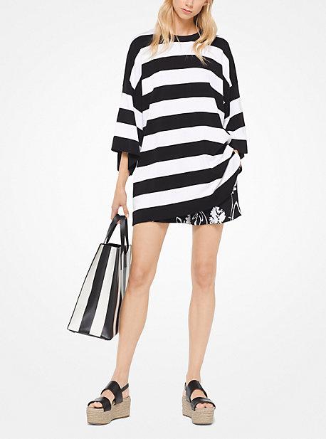 Michael Kors Collection Awning Striped Cotton T-shirt
