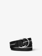 Michael Kors Dbl Oring Zipper Belt