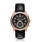 Michael Kors Aiden Rose Gold-tone And Leather Watch