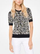 Michael Kors Collection Floral-embroidered Cashmere Pullover
