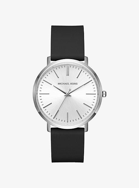 Michael Kors Jaryn Silver-tone And Silicone Watch
