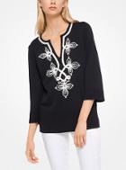 Michael Kors Collection Soutache-embroidered Cashmere Tunic