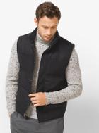 Michael Kors Mens Quilted Mixed-media Vest