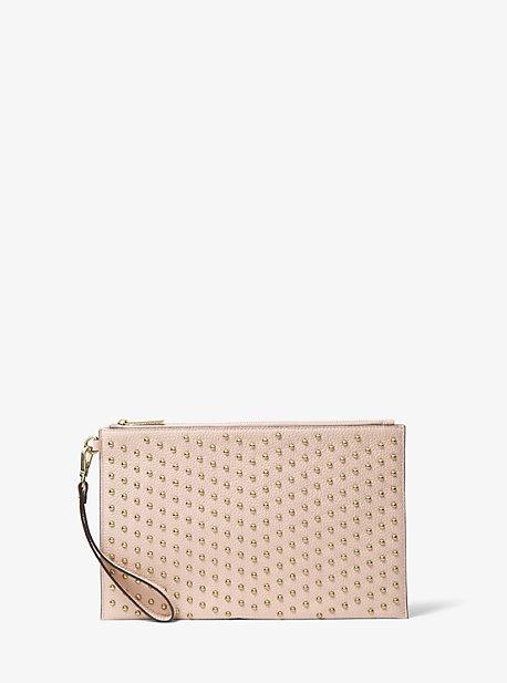 Michael Michael Kors Jet Set Extra-large Studded Leather Clutch