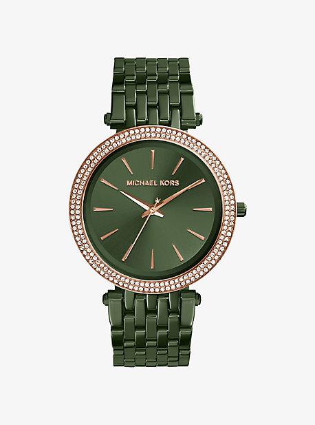 Michael Kors Darci Pave Olive-tone Watch