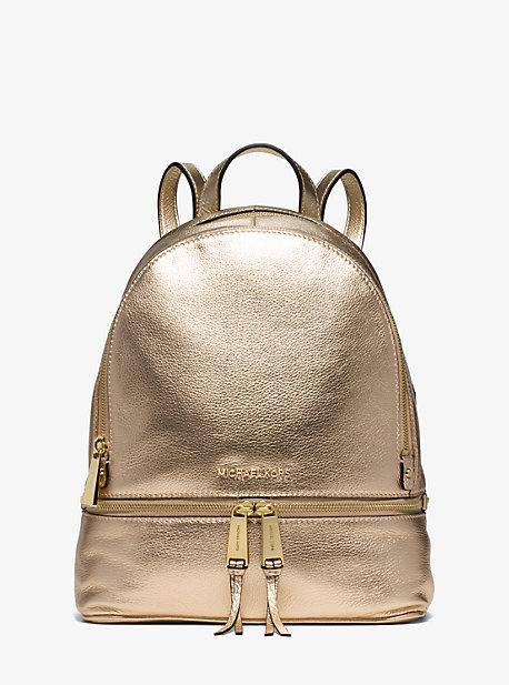 Michael Michael Kors Rhea Medium Metallic-leather Backpack