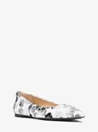 Michael Michael Kors Arianna Floral-print Canvas Flat