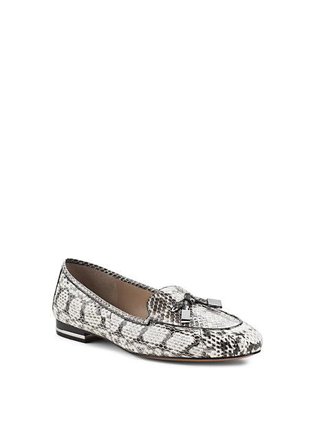 Michael Kors Collection Jemma Snakeskin Tassel Loafer