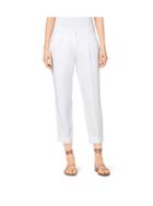 Michael Kors Collection Cropped Linen Gabardine Trousers
