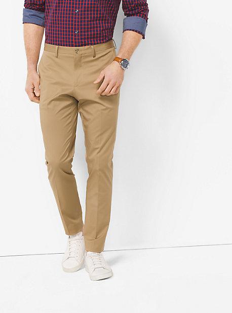 Michael Kors Mens Slim-fit Stretch-cotton Trousers