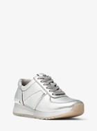Michael Michael Kors Allie Metallic Leather Sneaker