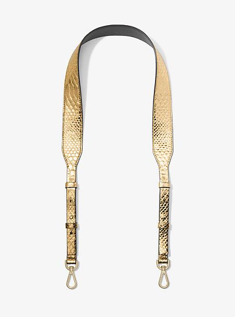Michael Michael Kors Metallic Snake-embossed-leather Handbag Strap