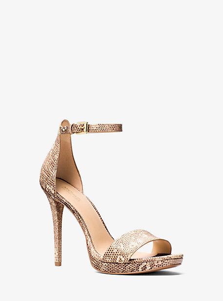 Michael Michael Kors Hutton Embossed Leather Sandal