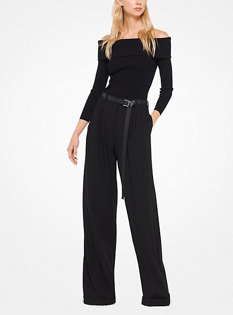 Michael Kors Collection Stretch-viscose Off-the-shoulder Top