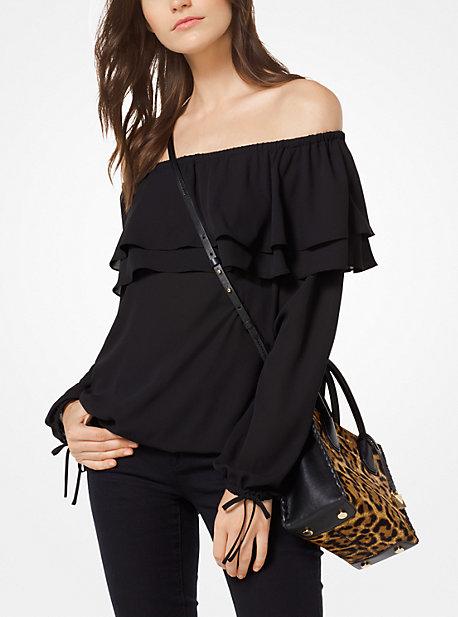 Michael Michael Kors Ruffled Off-the-shoulder Blouse