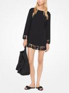 Michael Kors Collection Double-face Wool Tricotine Tassel Tunic