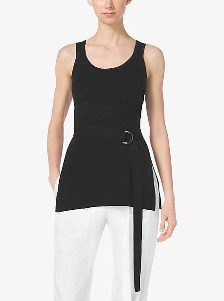 Michael Kors Collection Compact Cotton Wrap Tank