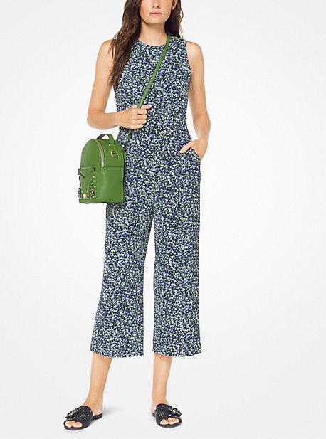 Michael Michael Kors Floral Crepe Belted Jumpsuit