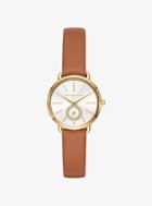 Michael Kors Petite Portia Gold-tone Leather Watch