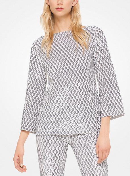Michael Kors Collection Geometric Sequined Stretch-tulle Tunic