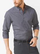 Michael Kors Mens Slim-fit Check Cotton Shirt