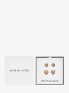 Michael Kors Rose Gold-tone Stud Earrings Set