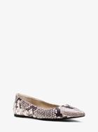 Michael Michael Kors Arianna Embossed-leather Flat