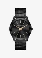 Michael Kors Slim Runway Mesh Black-tone Watch