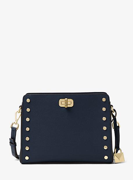 Michael Michael Kors Sylvie Studded Leather Messenger