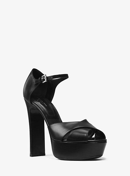 Michael Kors Collection Huxley Leather Platform Sandal