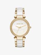 Michael Kors Parker Gold-tone And Acetate Watch