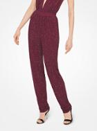 Michael Kors Collection Crystal-embroidered Matte-jersey Pants