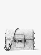 Michael Kors Cate Medium Crackled Leather Shoulder Bag