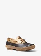 Michael Michael Kors Hyde Metallic Leather Lace-up Duck Boot