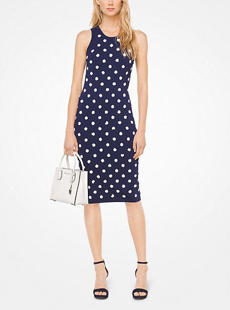 Michael Michael Kors Floral Embellished Stretch-viscose Dress