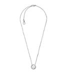 Michael Kors Fulton Crystal Silver-tone Logo Necklace