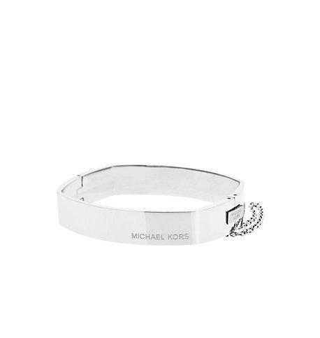 Michael Kors Silver-tone Square Hinge Bangle