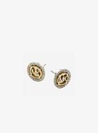 Michael Kors Logo Gold-tone Stud Earrings