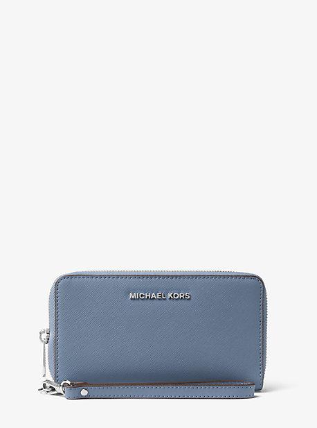 Michael Michael Kors Jet Set Travel Large Saffiano Leather Smartphone Wristlet