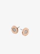 Michael Kors Pave Rose Gold-tone Stud Earrings