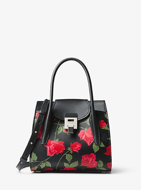 Michael Kors Collection Bancroft Medium Rose Leather Satchel