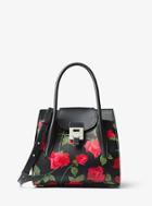 Michael Kors Collection Bancroft Medium Rose Leather Satchel