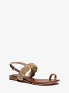 Michael Kors Collection Hanalee Chain And Leather Sandal
