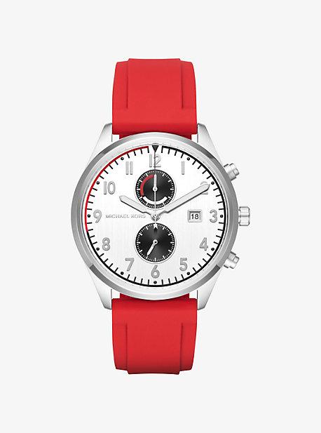 Michael Kors Saunder Silver-tone And Silicone Watch