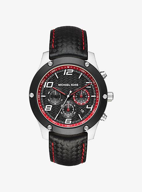 Michael Kors Caine Silver-tone And Silicone Watch