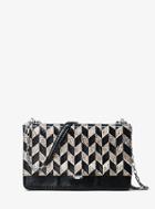 Michael Kors Collection Yasmeen Medium Applique Snakeskin Shoulder Bag
