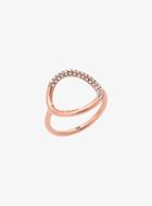 Michael Kors Rose Gold-tone Pave Ring