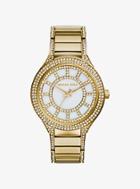 Michael Kors Kerry Pave-embellished Gold-tone Watch