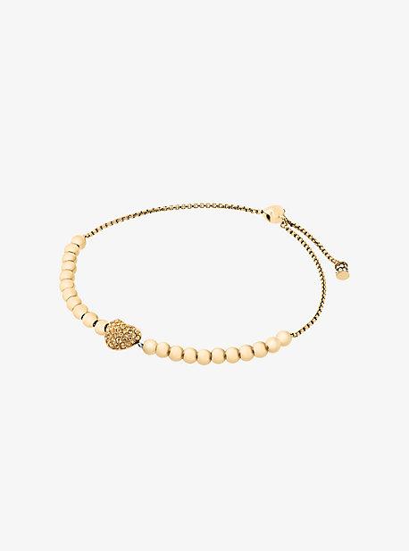 Michael Kors Pave Gold-tone Heart Slider Bracelet